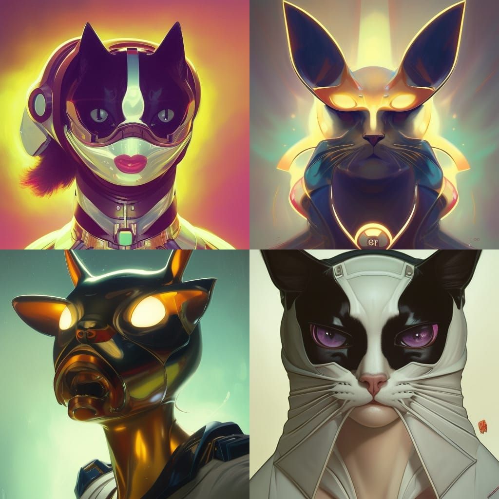 Space Ghost Cat Portrait in Unreal Engine 5