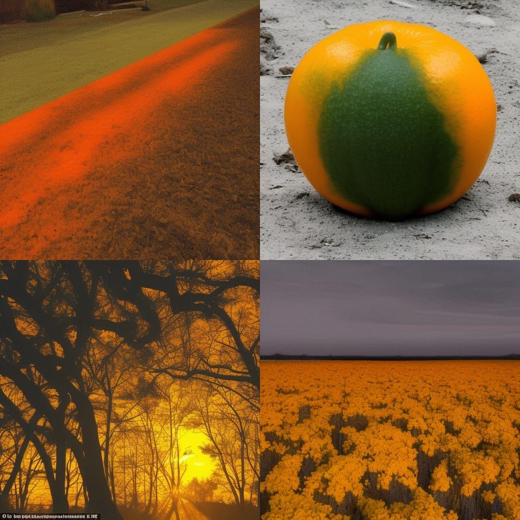 Gaunt Shadows Under an Angry Orange Sunset