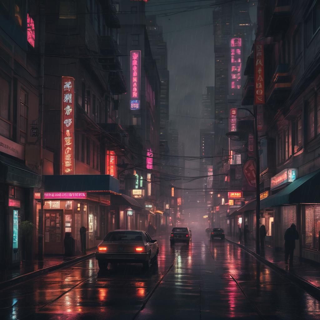 Futuristic San Francisco Liminal Space in Synthwave Neon