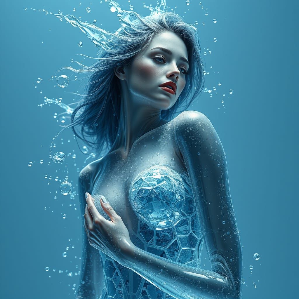 Water Goddess in Photorealistic Style