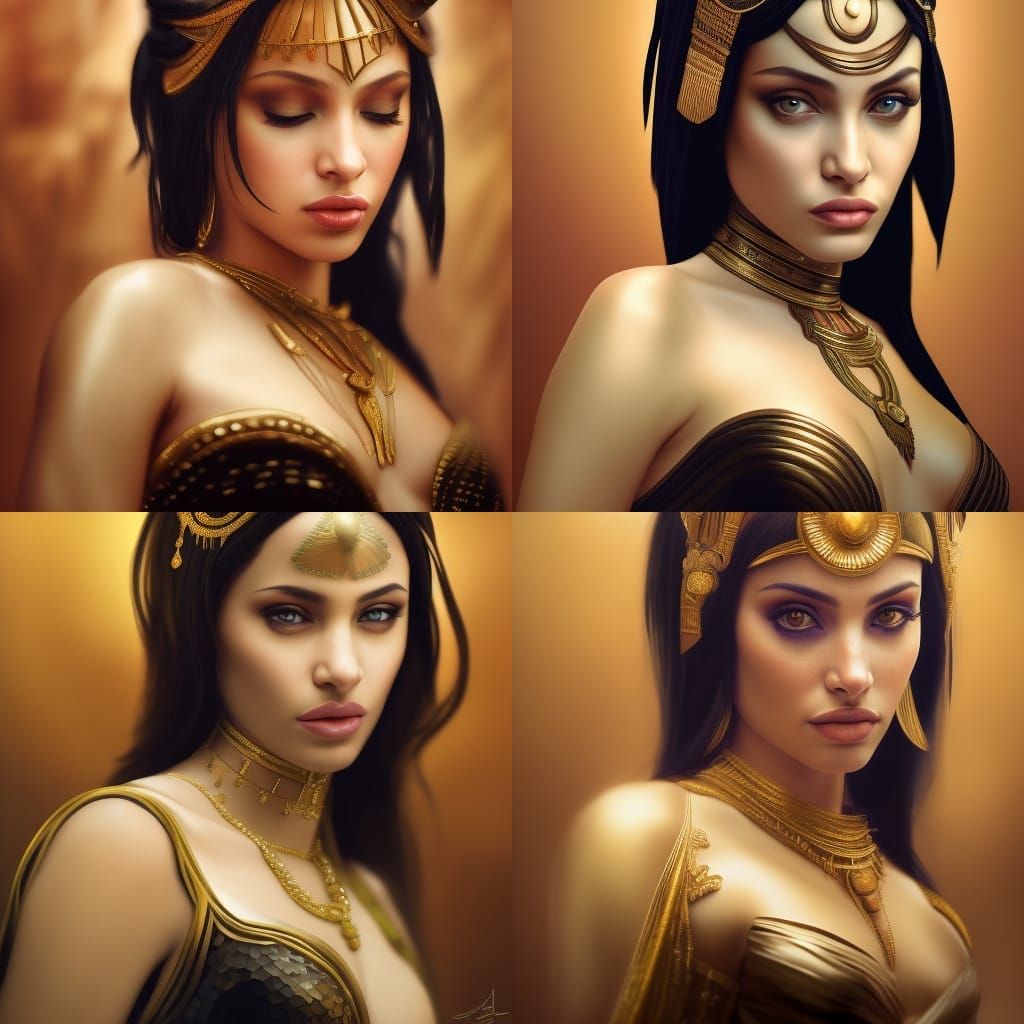 Cleopatra Portrait in Art Nouveau Style