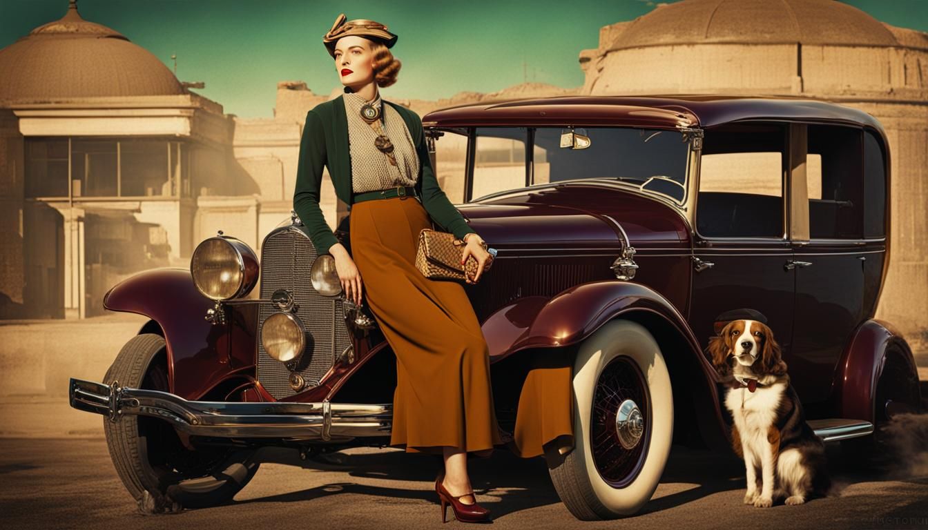 1930s Dieselpunk Con Artist in Golden Light