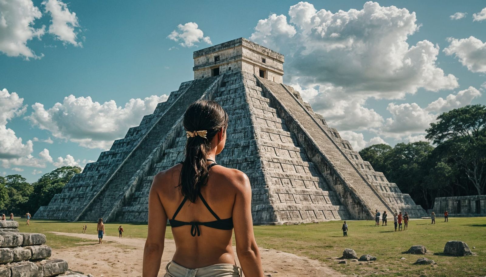 Dramatic Cinematic View of Chichen Itza