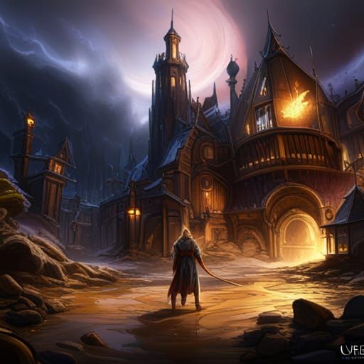 Detailed Matte Painting of an Evil King