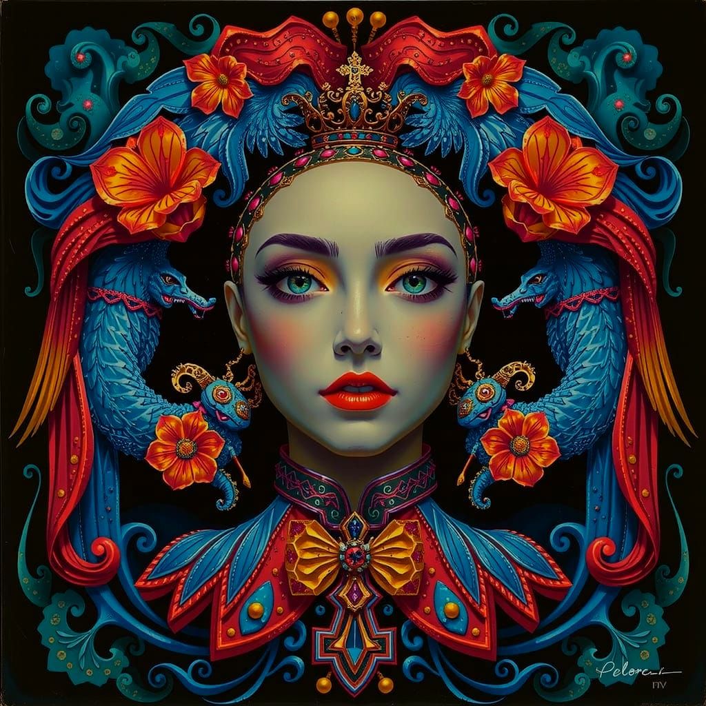 Abstract Artwork Symbolizing Perfection and Brilliance