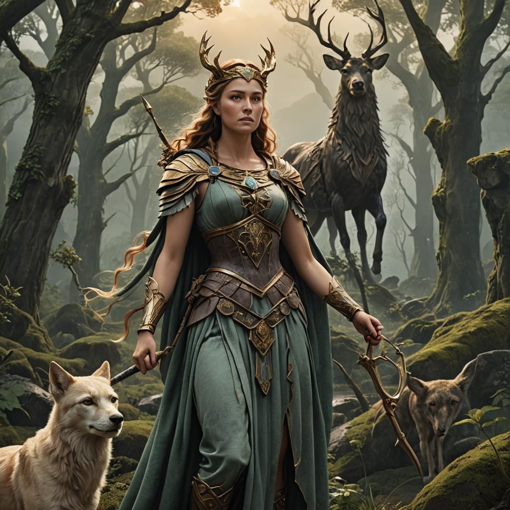 Artemis, Goddess of the Hunt: Matte Painting