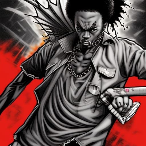 Urban Samurai: Comic Book Style Street Warrior