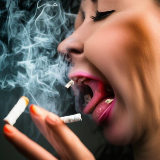 Lady Dimitrescu Witch Nightmare With Cigarettes