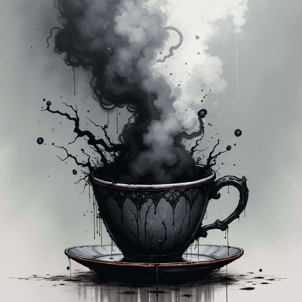 Gothic Teacup Unleashes Twisted Fog