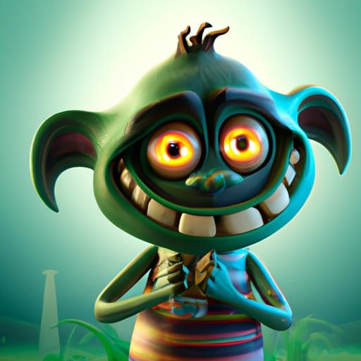 Cutest Zombie Character in Pixar Disney Style