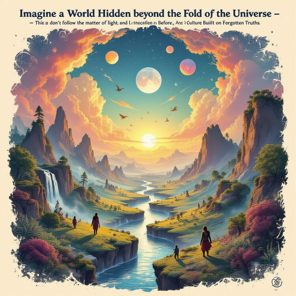 Surreal Dreamscape Beyond the Last Fold of the Universe