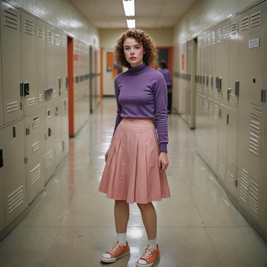 Nostalgic 90's Portrait in Vibrant Analog Style