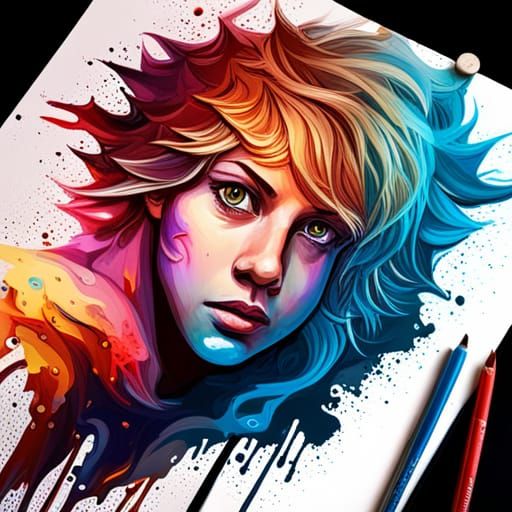 Annabeth Chase in Graffiti Splash Art Style