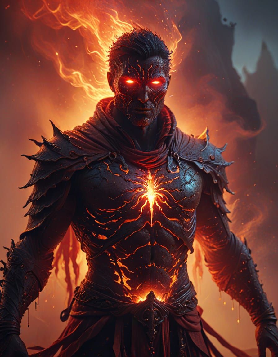 Mysterious Figure Rises in Crimson Fog