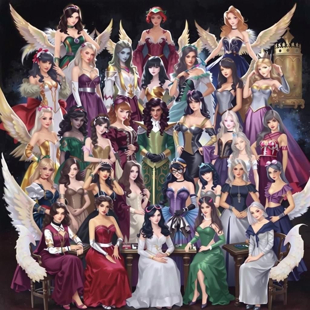 Diverse Portrait Collage in Digital Art Style