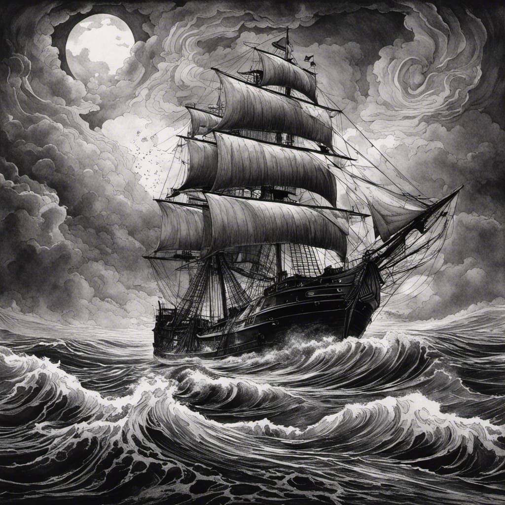 A Dark and Stormy Sea Night