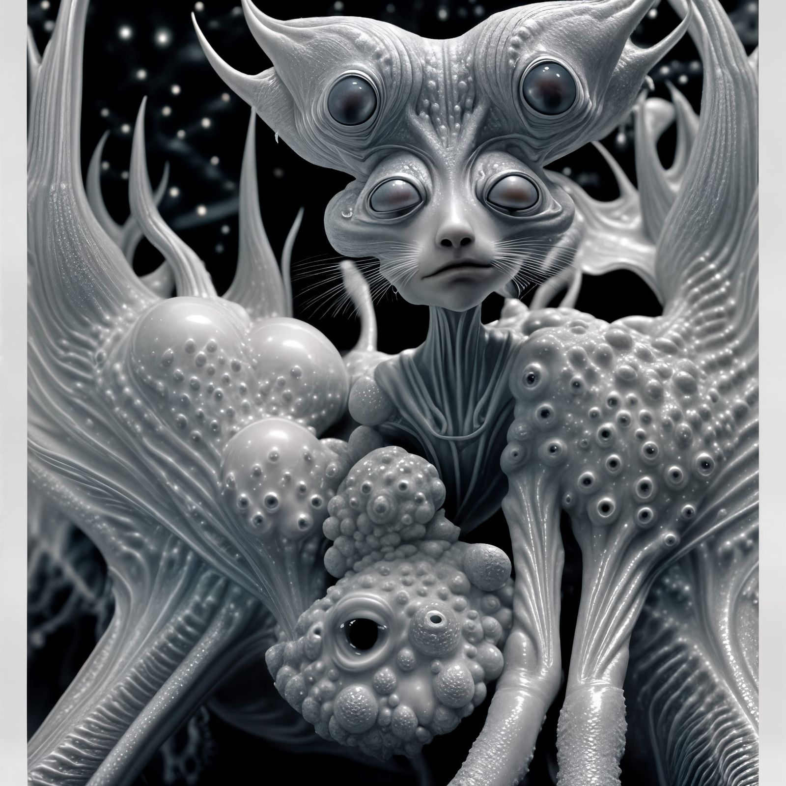 Exquisite Alien People and Pets in Surreal Landscape