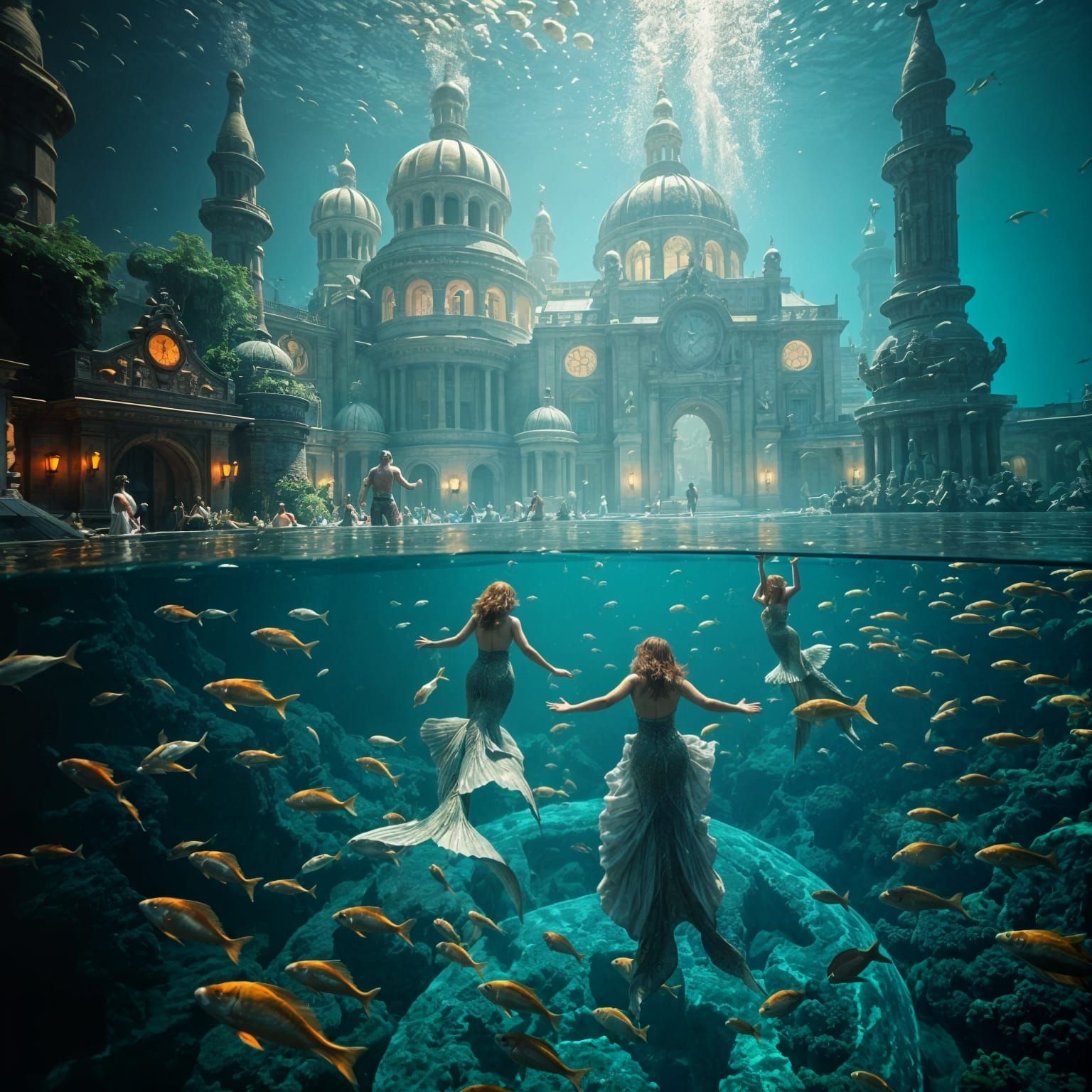 Ethereal Underwater Metropolis Unfolds in Cinematic Splendor