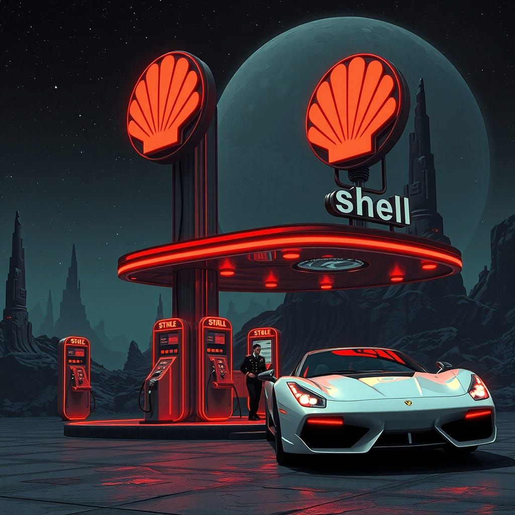 Dark Alien "Shell" Gas Station v3