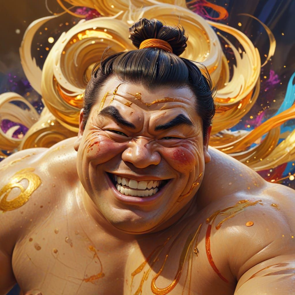 Dreamlike Sumo Wrestler Concept Art