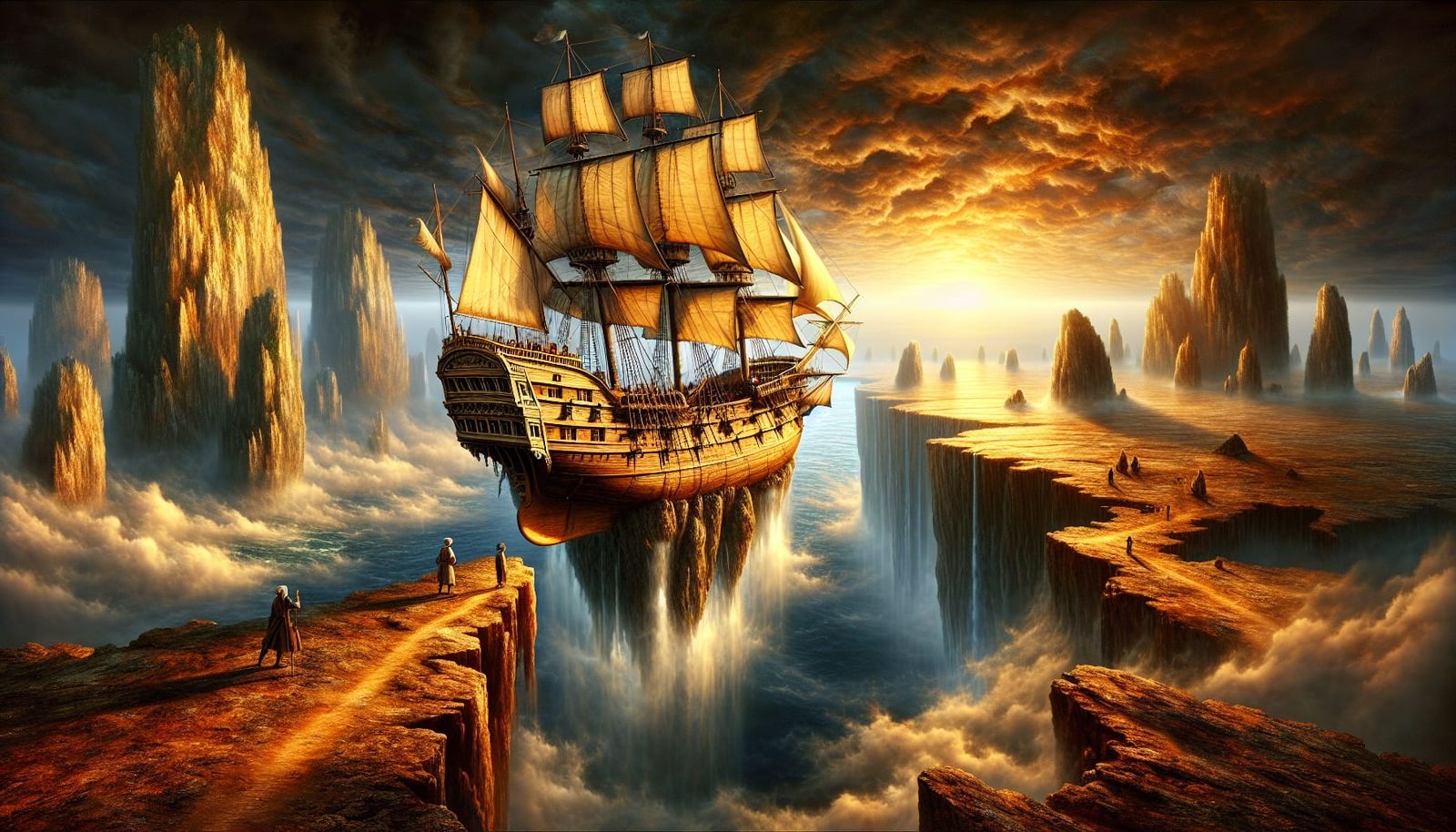 Ancient Ship Nears Flat Earth's Edge