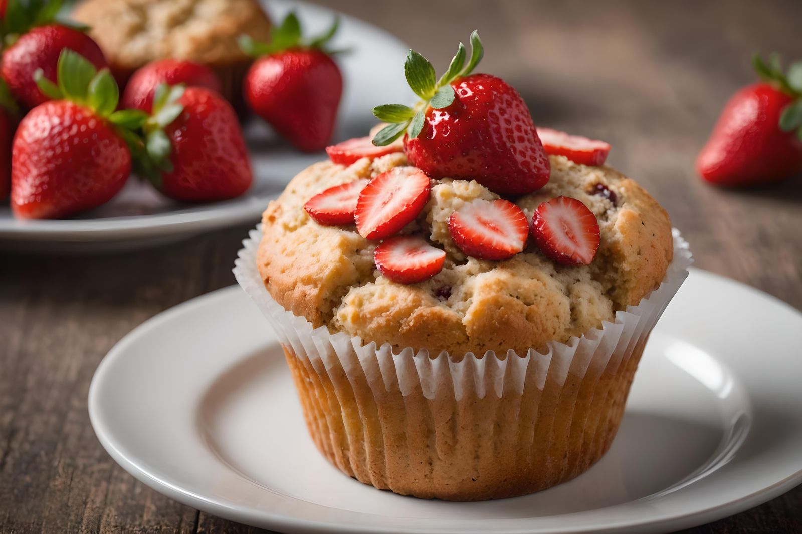 Delicious Strawberry Muffin in Professional Photography