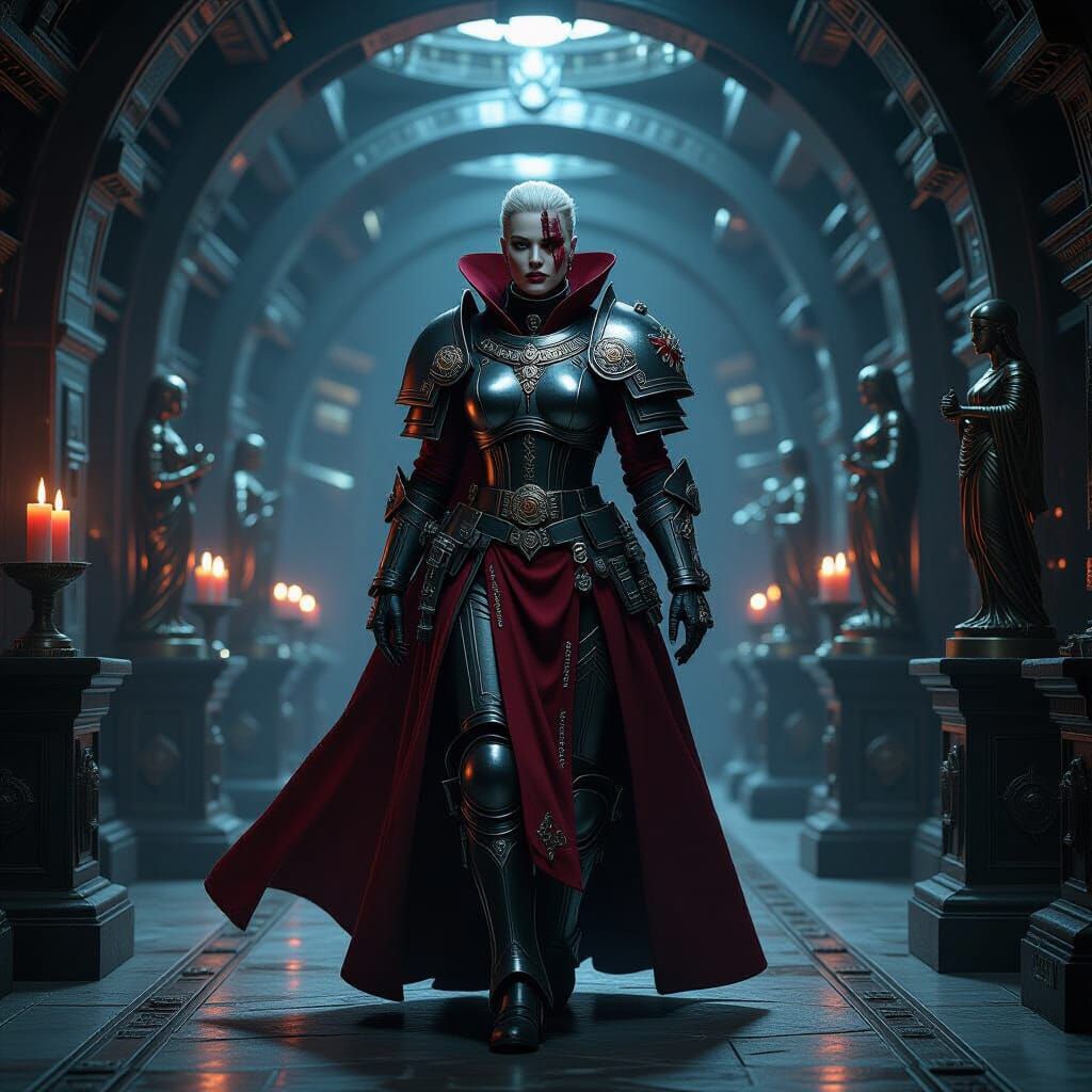 Imperial Inquisitor in Baroque Armour on Battleship