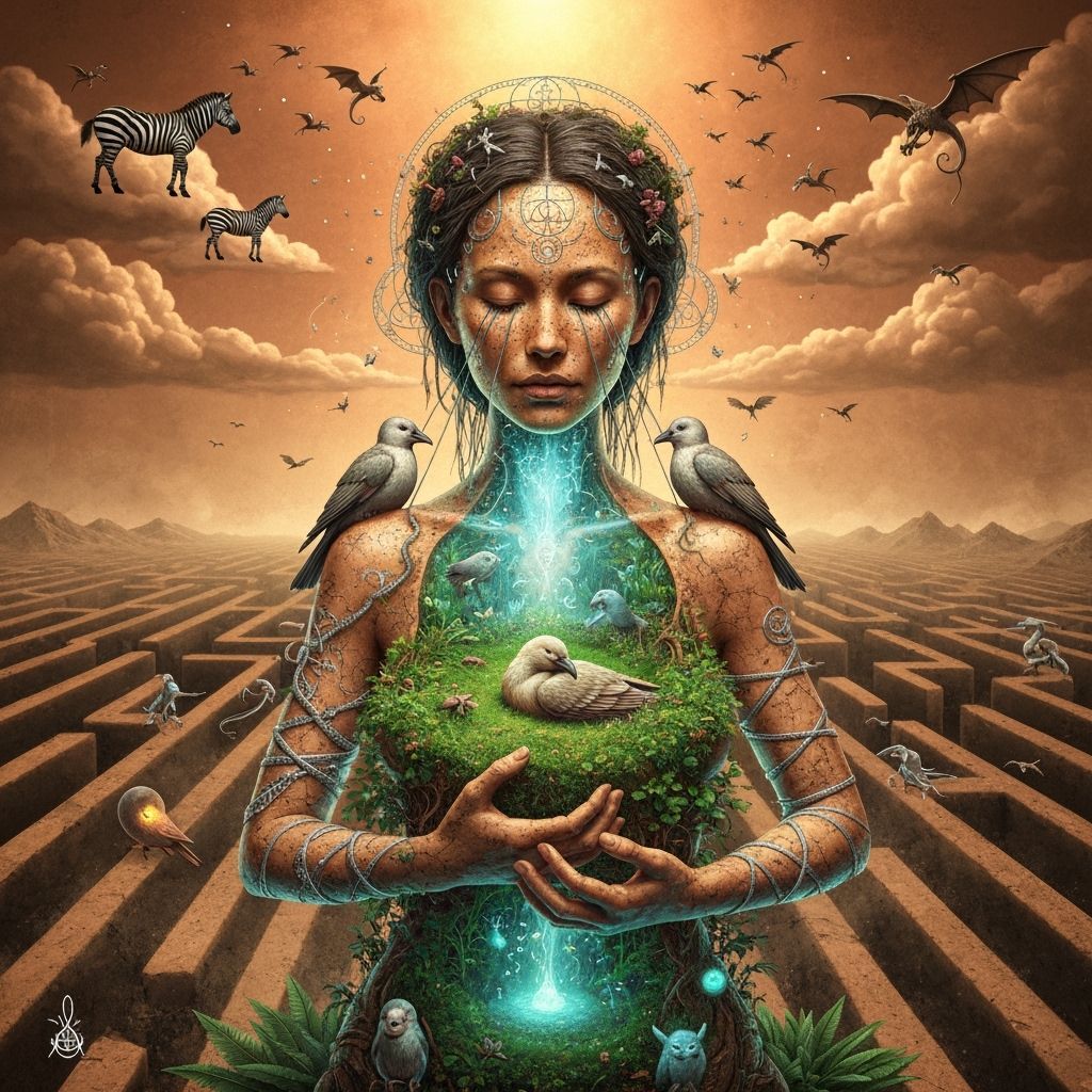 Mystical Shaman Reveals Bioluminescent Oasis in Music Labyri...