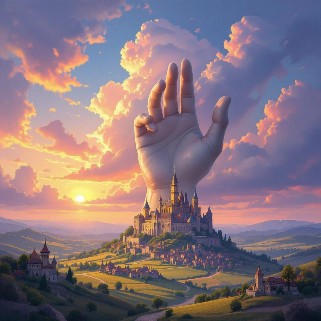 Colossal Hand Paints a Medieval Landscape
