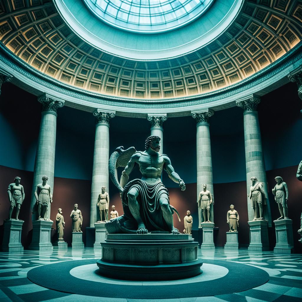 Hall of Greek Gods in Museum