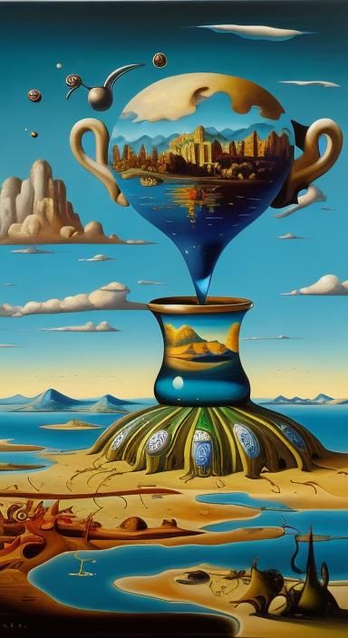 Surrealist Coffee on the Go, Salvador Dali Style