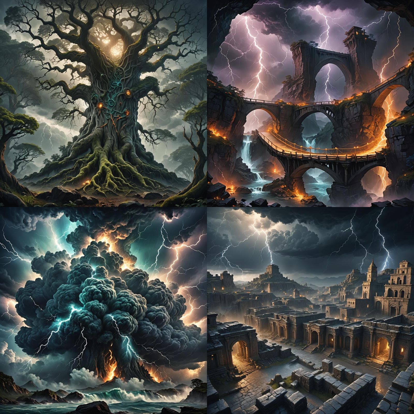 Detailed Storm Matte Painting in Deep Color