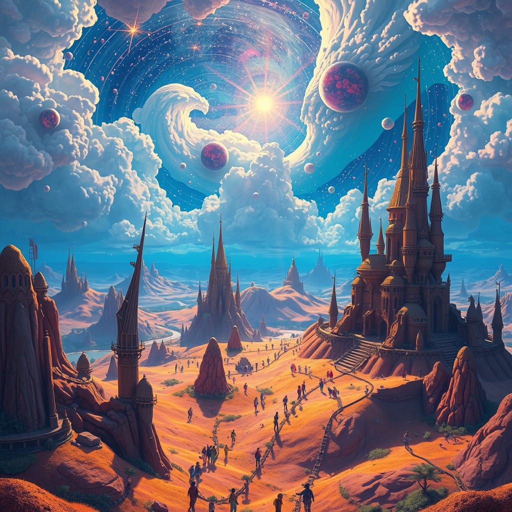 Dreamscapes of Wonder: A Whimsical Futuristic Realm