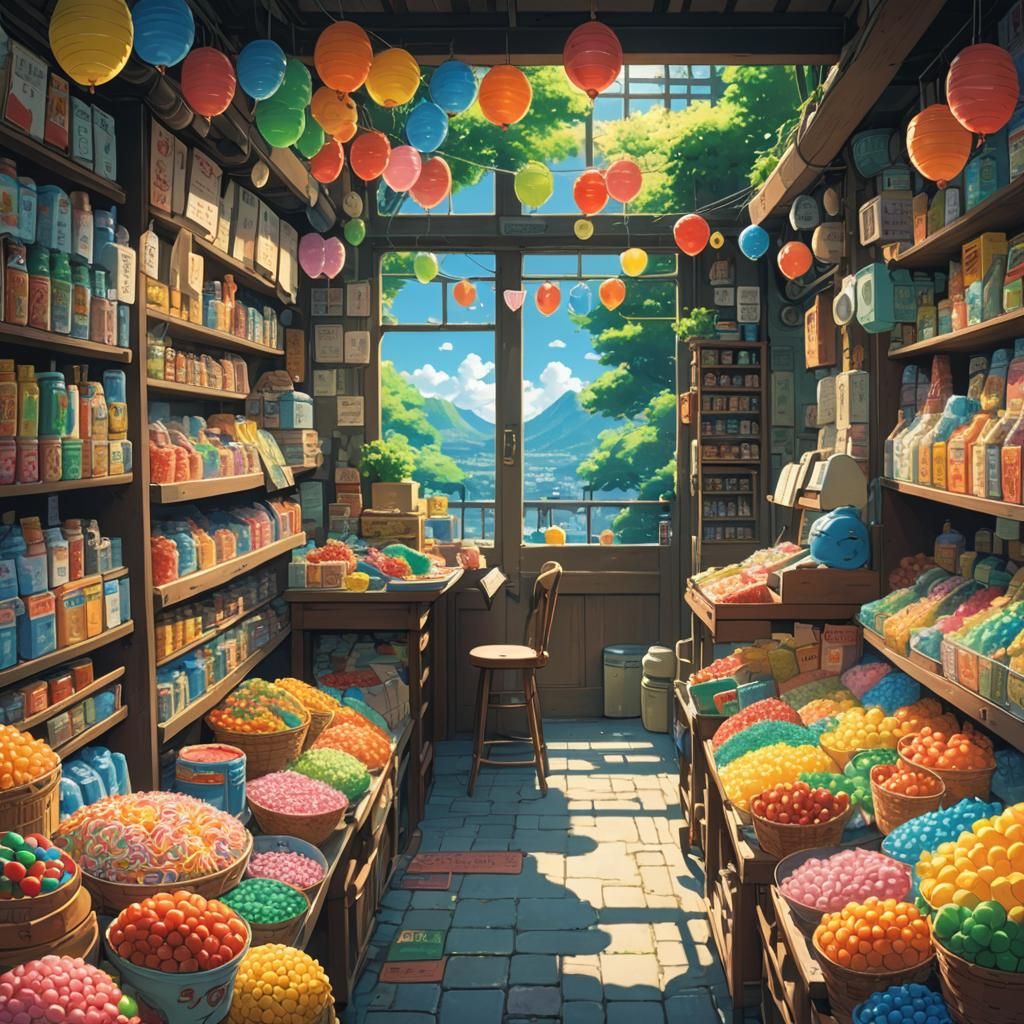 Candy in Studio Ghibli Anime Style