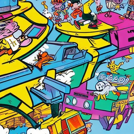 Brooklyn in 80s Cartoon Style