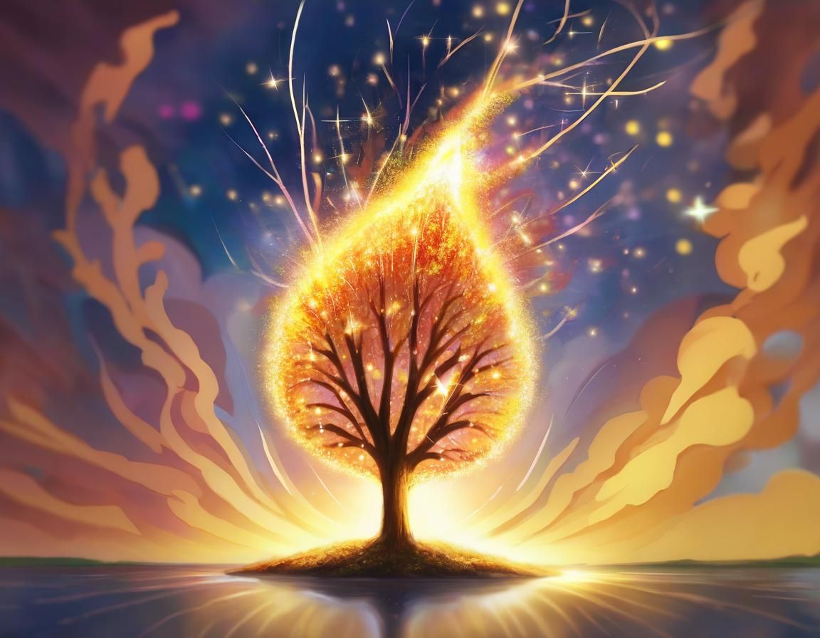 Dynamic Spark of Life: An AI-Generated Image