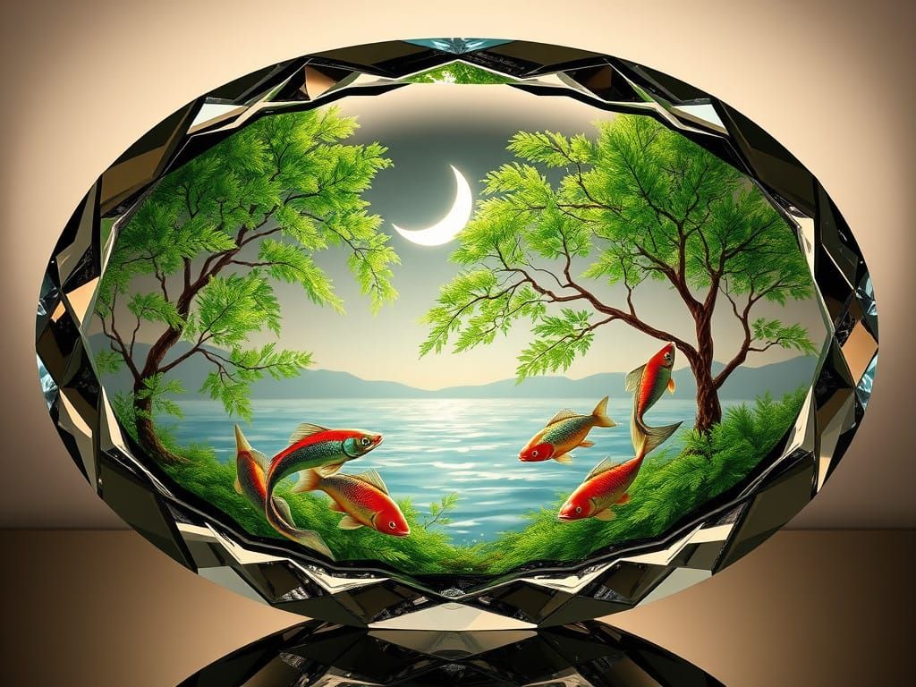 crystal glass art piece