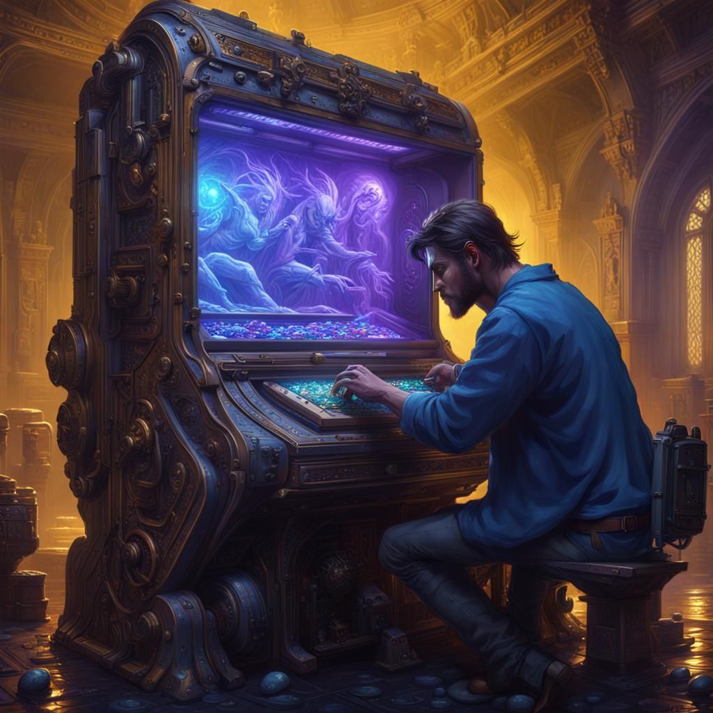 Adam's Choice: Blue Pill in Dark Fantasy Art