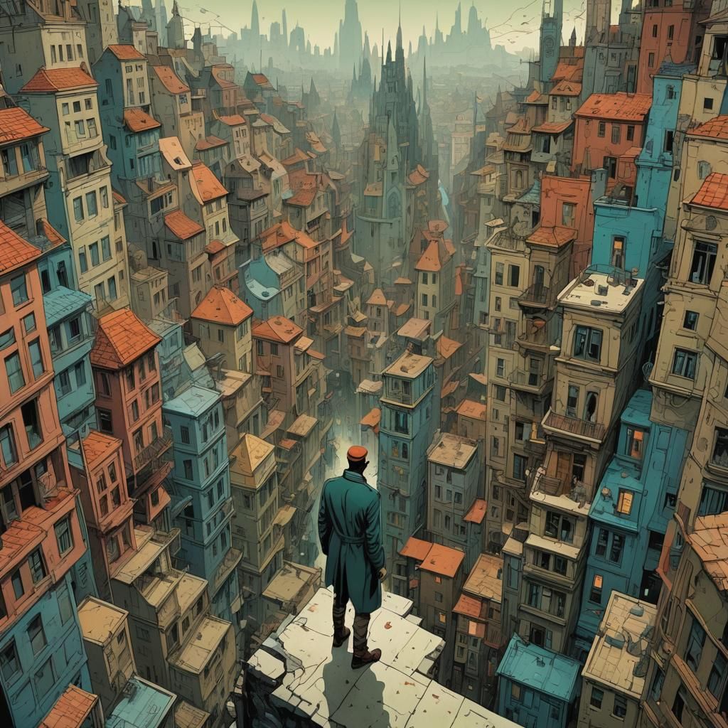 Dreamlike City Threshold: Surrealist Epic in Magical Realism