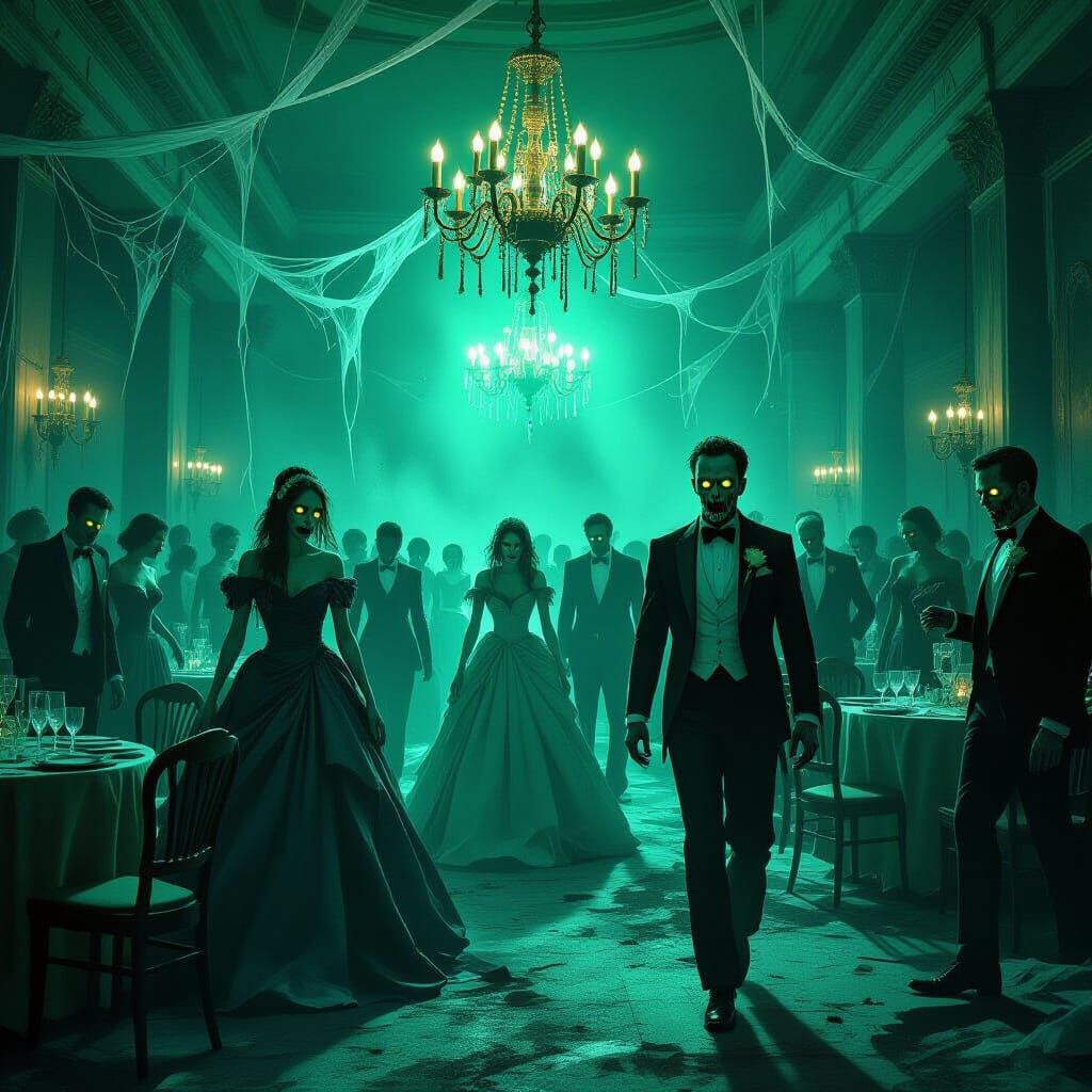 Zombie Prom Night in Decaying Ballroom