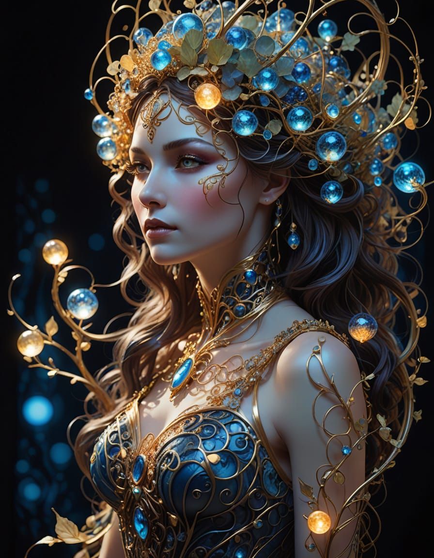 Mystical Vine Creature in Ethereal Concept Art