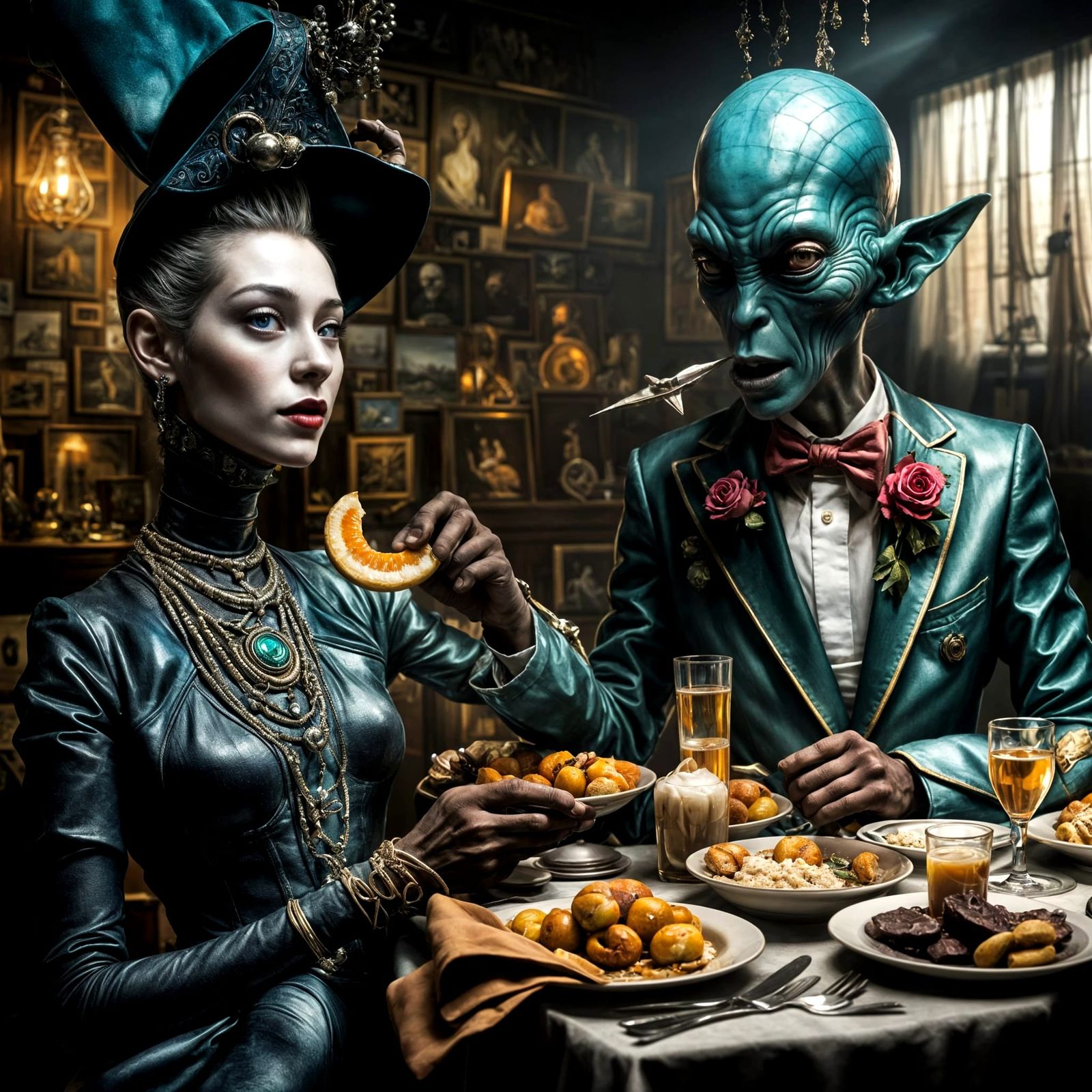 Exuberant Aliens in Bizarre Cosmic Dreamscape: Photography