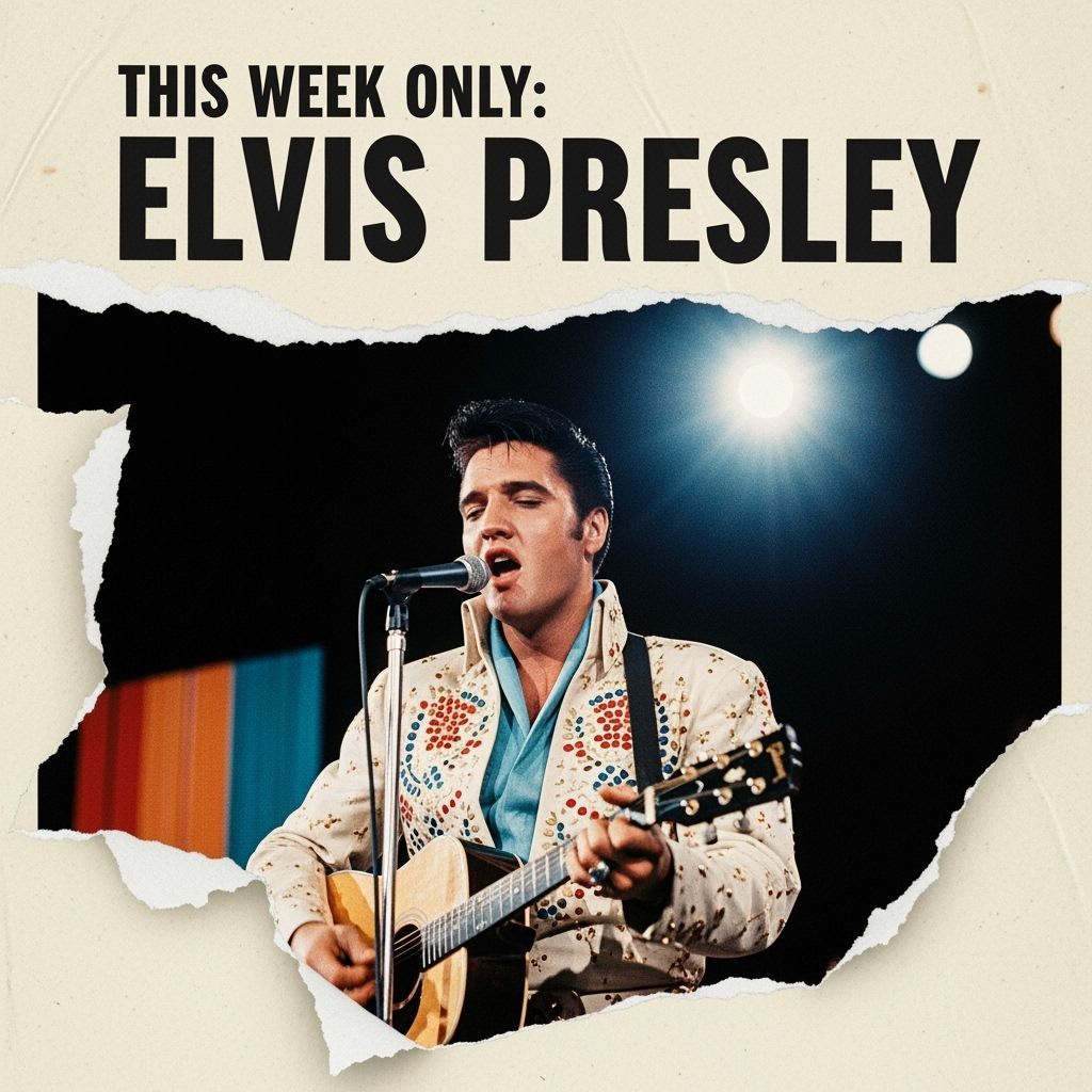 Elvis Presley Concert Poster in Lomography Style