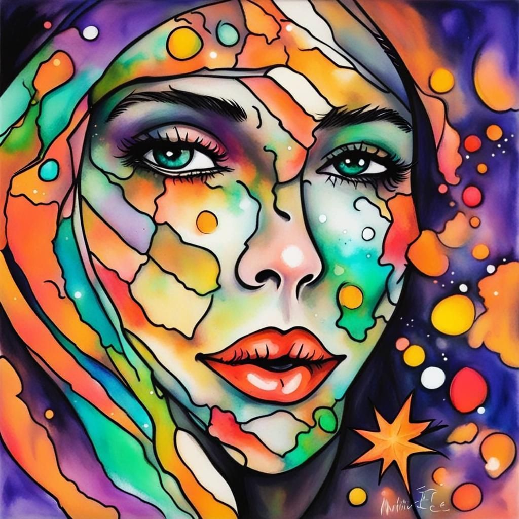 Whimsical Goth Christmas with Alcohol Inks