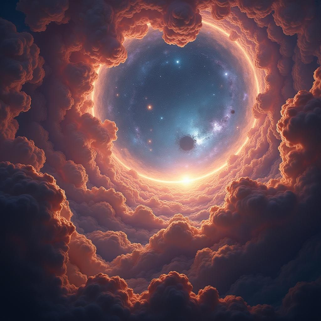 Cosmic Expanse: Interwoven Galaxies in Sci-Fi Style