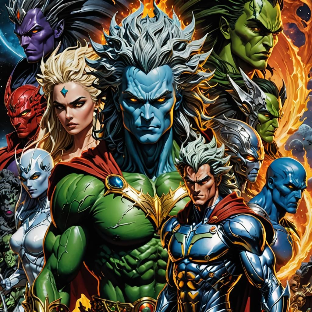 Colorful Collage Portrait in Biopunk Style