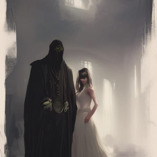 Sinister Black Wedding, Gothic Art