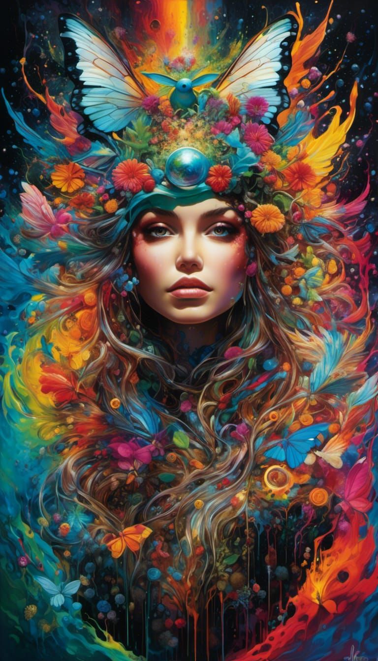 Forest Spirit Veleraria in Graffiti Art Style