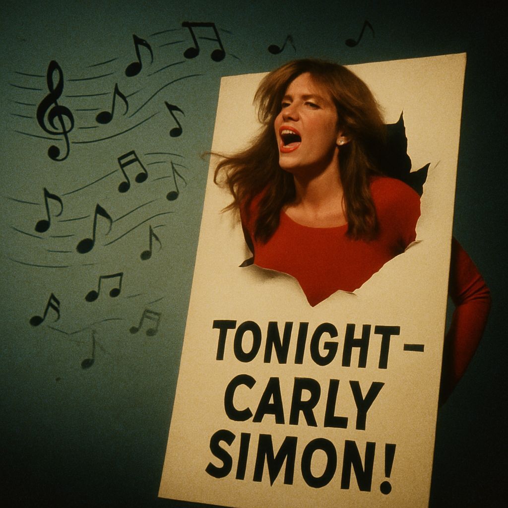 Carly Simon Concert: A Cinematic Film Still