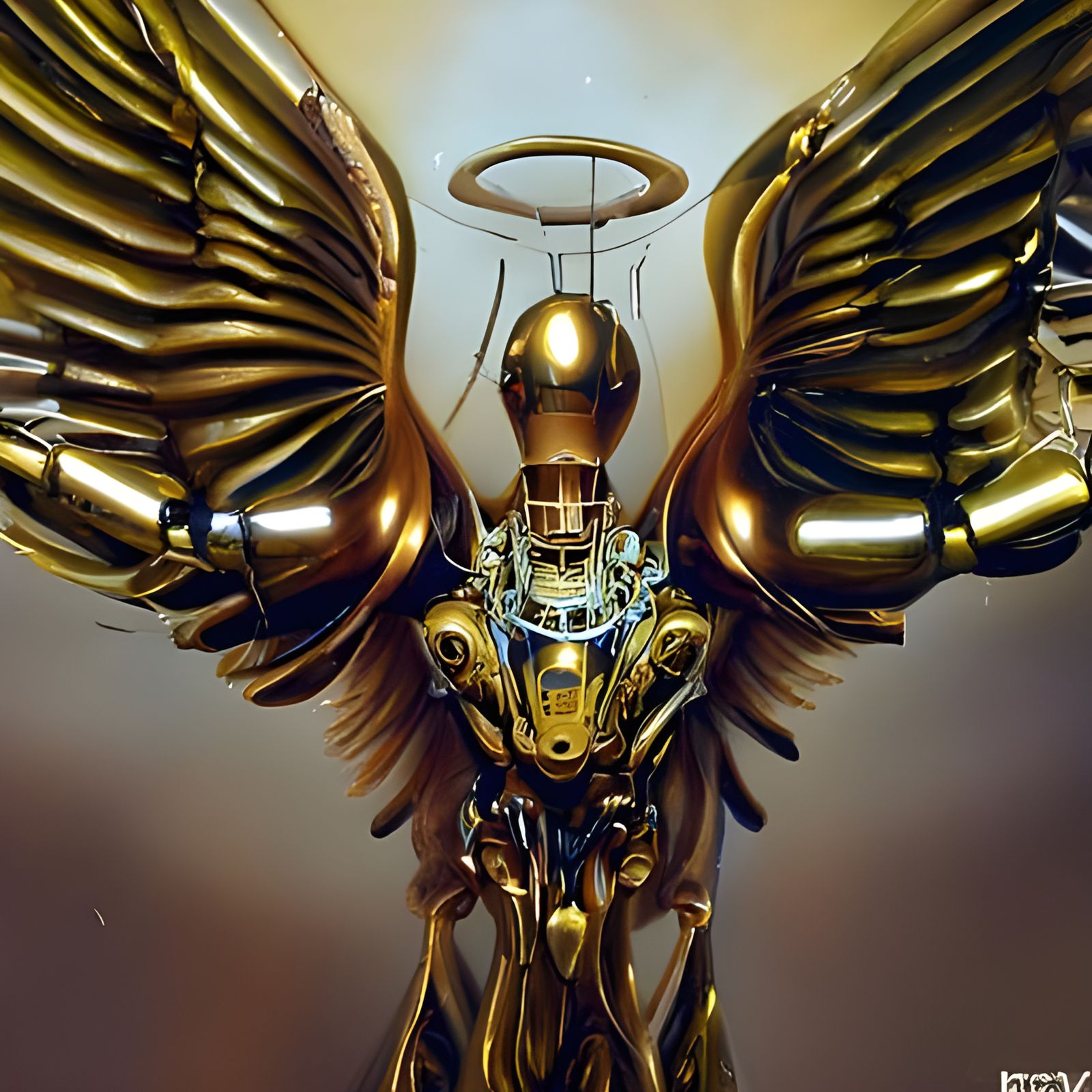 "Golden AIngel" - AI Art World Profile Picture 3.0
